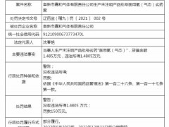 阜新嘉和气体违法被罚150万 生产未注明产品批号劣药