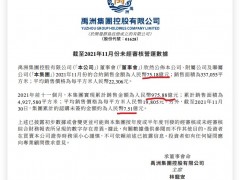 禹洲集团前11月销售同比转跌1.04% 单月销量环比减少超两成