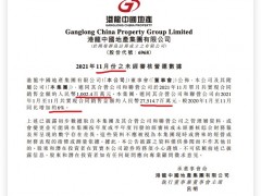 港龙中国前11月销售同比增6% 单月销量同比降超七成