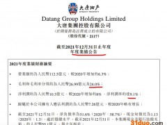 大唐集团控股：2021年营收增长6.3% 总负债突破500亿元同比增长近三成