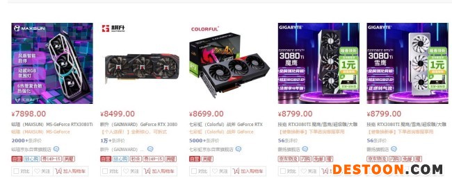 显卡价格暴跌!RTX3080 Ti显卡首次跌破8000元