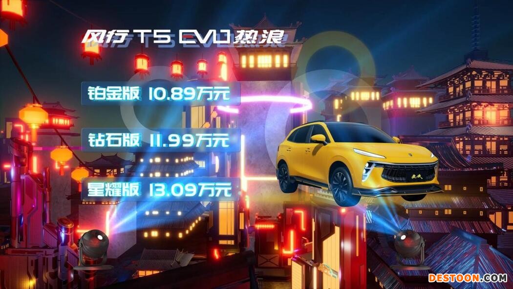 植入更多年轻元素 风行T5 EVO热浪10.89万元起售 植入更多年轻元素 风行T5 EVO热浪10.89万元起售