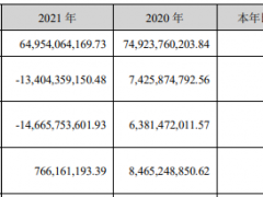 温氏股份去年亏损134亿元 经营现金流净额降9成