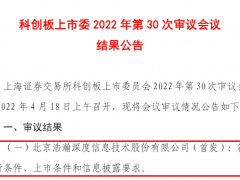 浩瀚深度首发获通过：上市委要求说明历史沿革过程中国有股权转让瑕疵事项处理是否合规