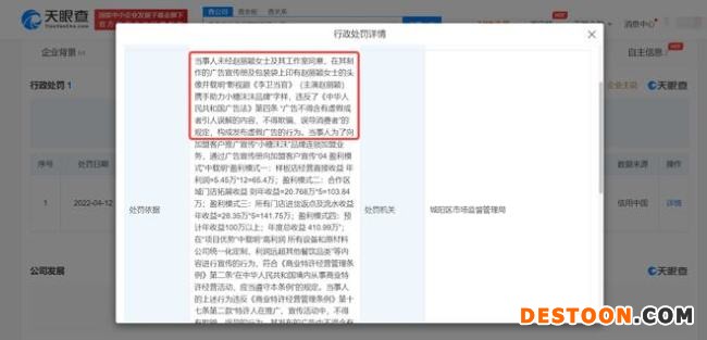 青岛一公司擅用赵丽颖肖像做广告被罚6.9万余元