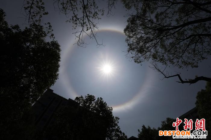 宛如太阳戴上“美瞳”。 李科 摄