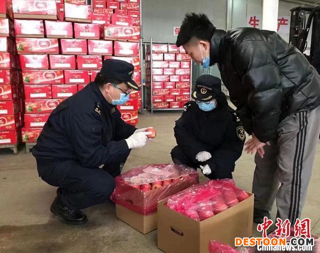 图为兰州海关所属平凉海关工作人员对辖区企业开展“龙腾企业”培塑。(资料图) 兰州海关供图