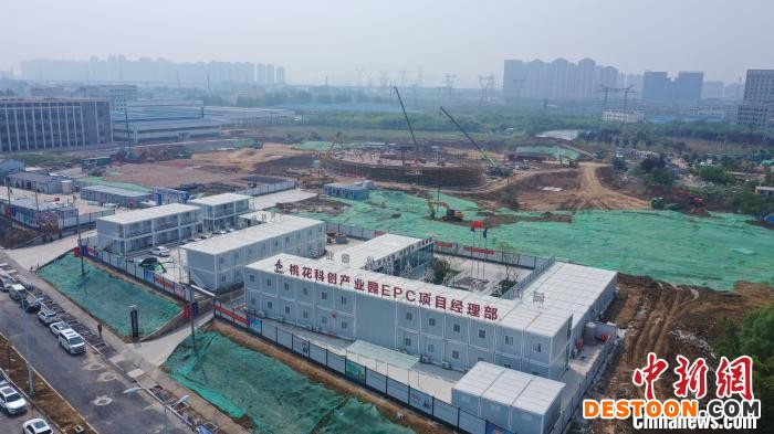 航拍在建的桃花科创产业园。 肥西县委宣传部供图