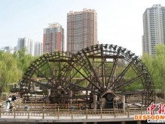 兰州“仿古水车园” 还原古老灌溉技术