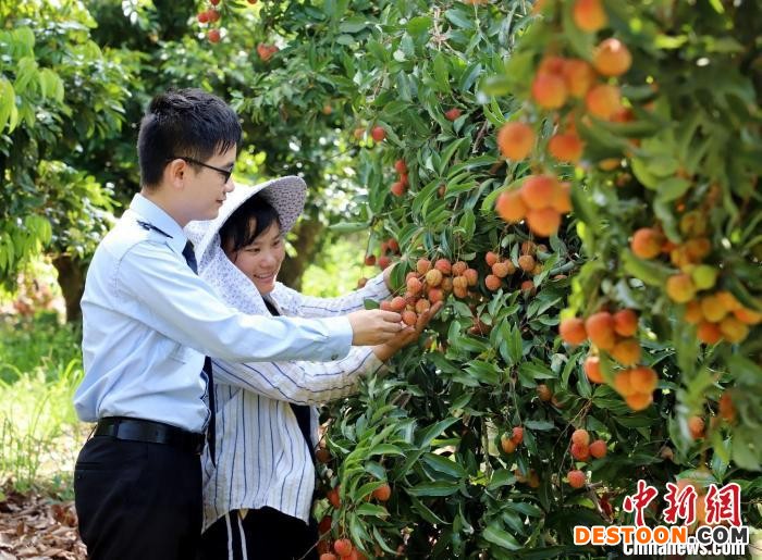 图为税务干部走访现代农业产业园，宣传涉农税收优惠政策。 马接清 摄