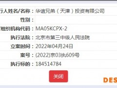 华谊兄弟王忠军、王忠磊等被执行1.85亿元