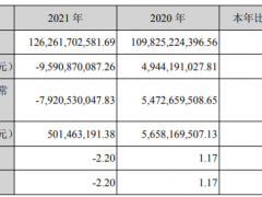 新希望2021年亏损96亿元 负债合计863亿元负债率升