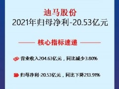 房产·年报速读｜迪马股份：2021年营收同比减少3.8%至204.63亿元