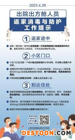 上海发布出院出舱返家消毒与防护指南