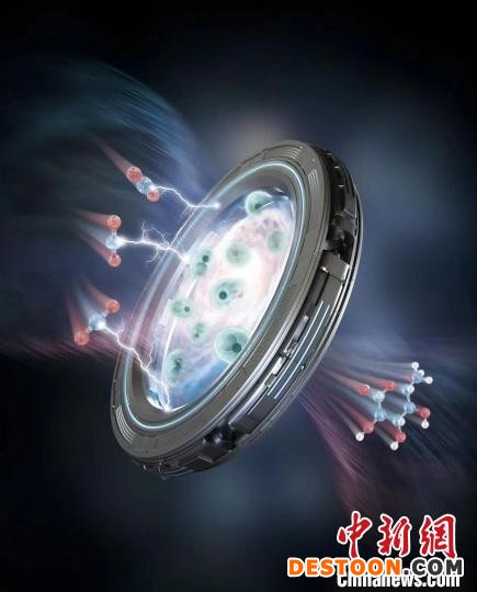 通过电化学耦合生物发酵实现将二氧化碳和水转化为长链产品的示意图。 研究团队 供图