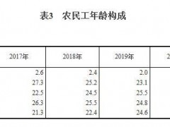 国家统计局：40岁及以下农民工占比下降