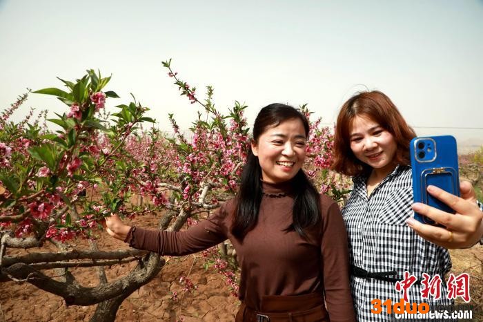 图为游客在景区拍照留影。 石延寿 摄