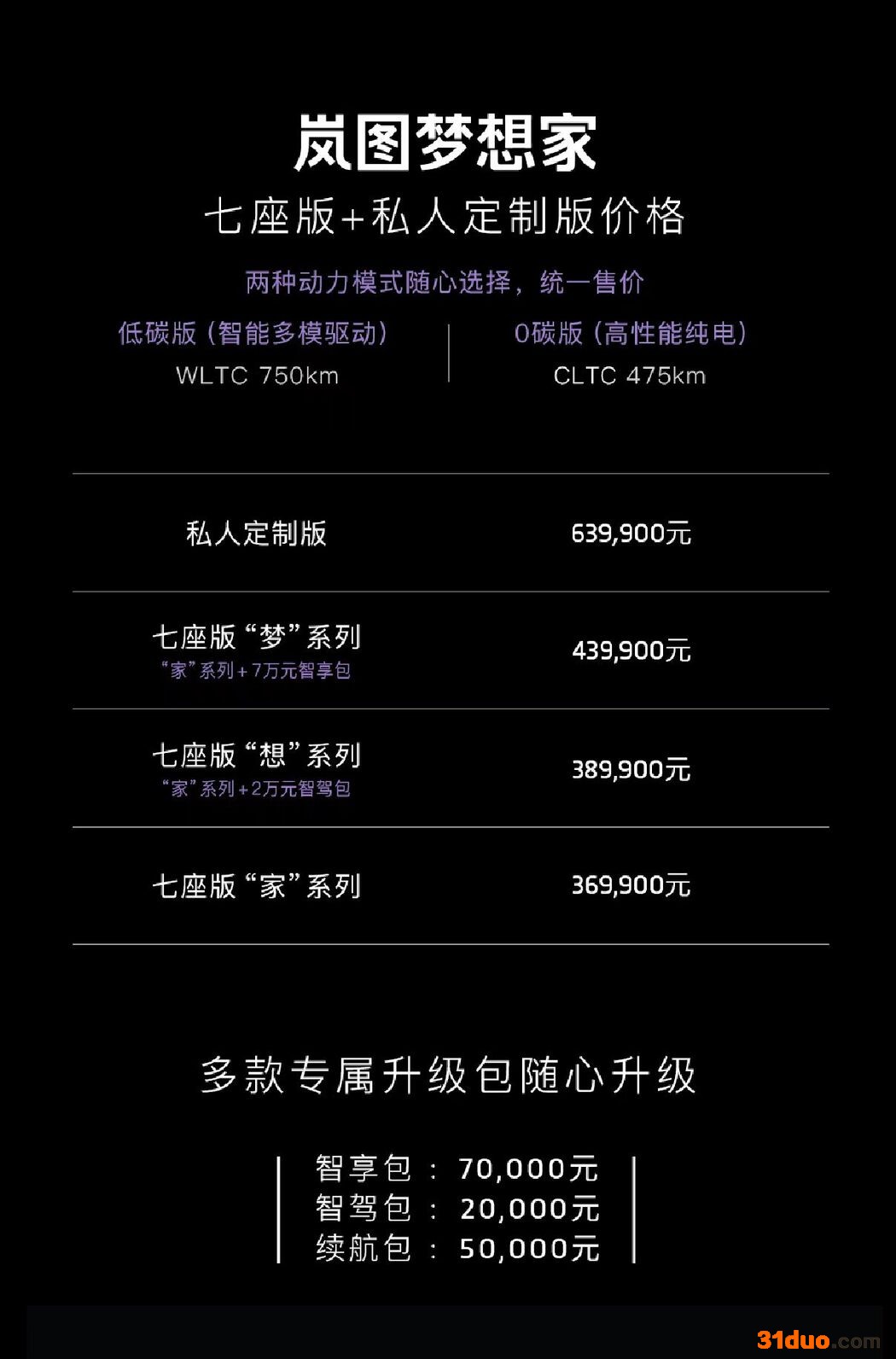 岚图梦想家电动豪华旗舰MPV上市 售价36.99万起