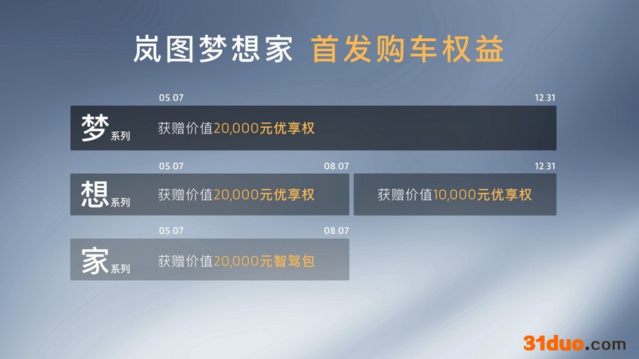 岚图梦想家电动豪华旗舰MPV上市 售价36.99万起
