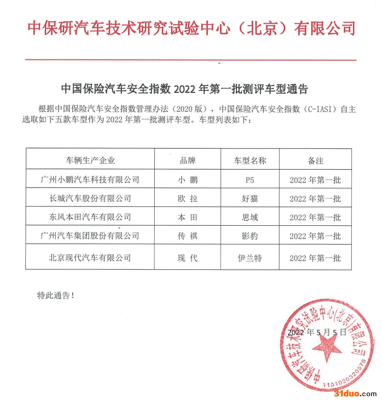全是热销车 中保研首批车型公布 全是热销车 中保研首批车型公布