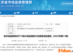 江苏通报16批次不合格食品 大润发永辉超市子公司登榜