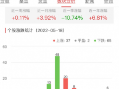 房地产开发板块涨0.01% 南国置业涨10.07%居首