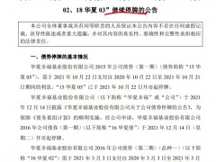 华夏幸福：因重组推进中6只债券继续停牌 累计未偿还债务463.7亿