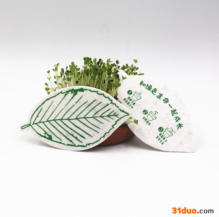 树叶种子纸印刷  种子纸定制 环保创意种子纸 seed paper