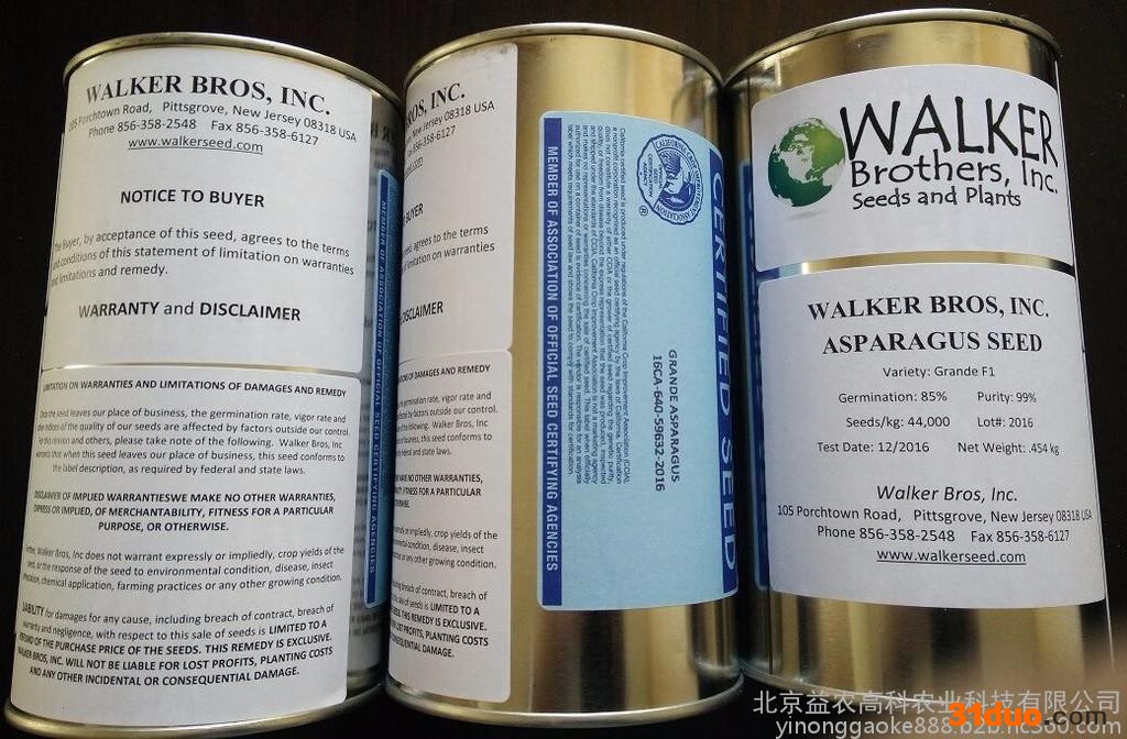 格兰德芦笋种子，进口芦笋种子，巨丰芦笋种子