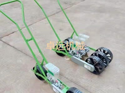 蔬菜播种机 双行蔬菜种子播种机 小型手推播种机