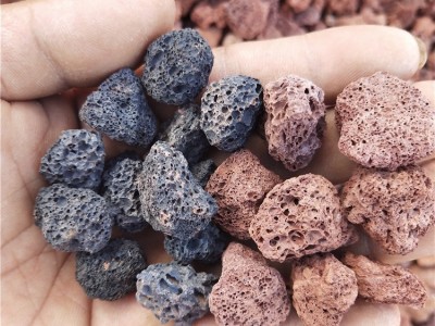 河北厂家供应花卉火山石 香薰用火山石黑色颗粒