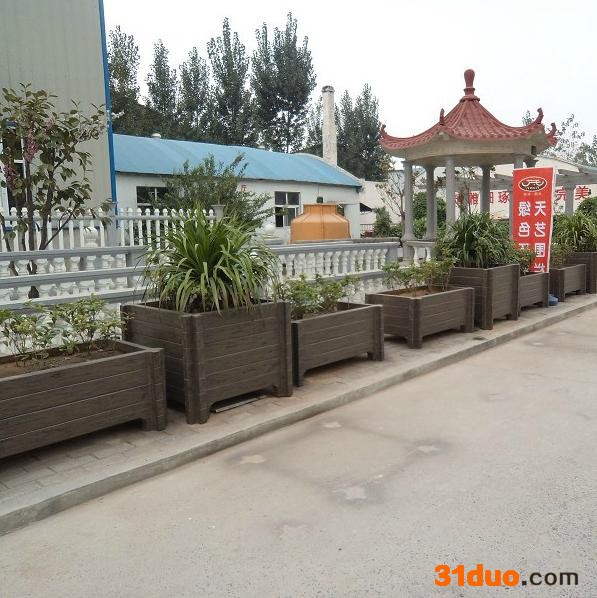 河南天艺供应仿木花箱 90*90*70 花箱 花卉花箱规格齐全
