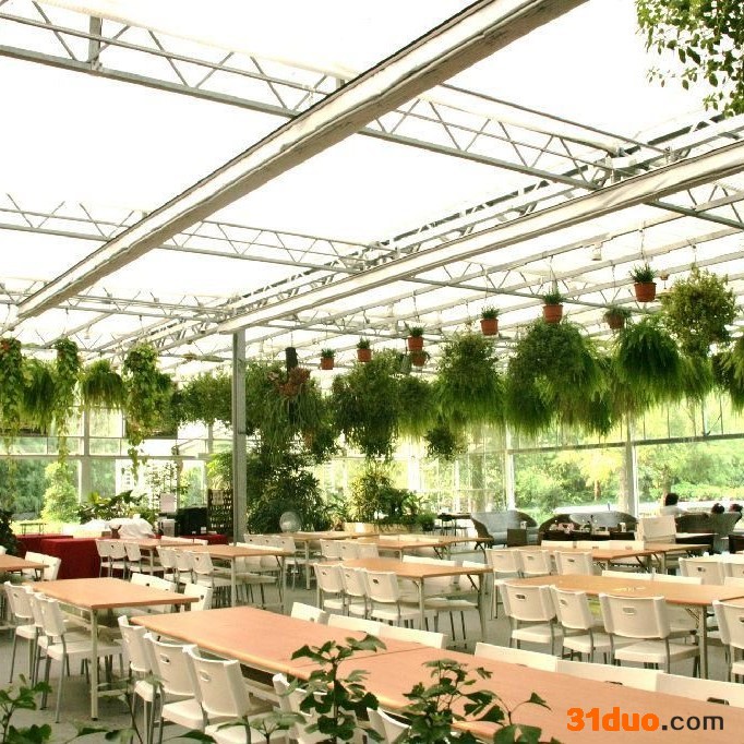花卉智能玻璃温室建造商 齐阳温室 生态餐厅设计