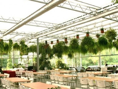 花卉智能玻璃温室建造商 齐阳温室 生态餐厅设计