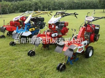 山东曲阜浩运机械轻便耐用农田果园施肥水利灌溉开沟机 带档位花卉苗圃培土机