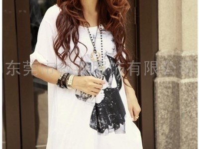 供应大码女式T恤 短袖花卉图案 百万件库存长年直销 叙亚U03大码库存t恤