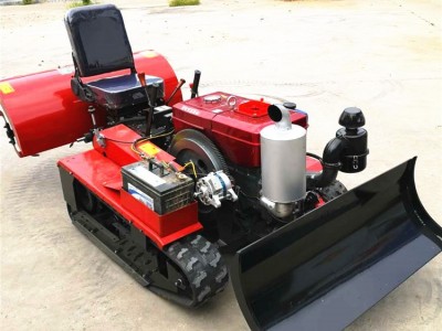 带推土铲的耕地机 常发发动机履带式起垄机 花卉草坪松土旋耕机