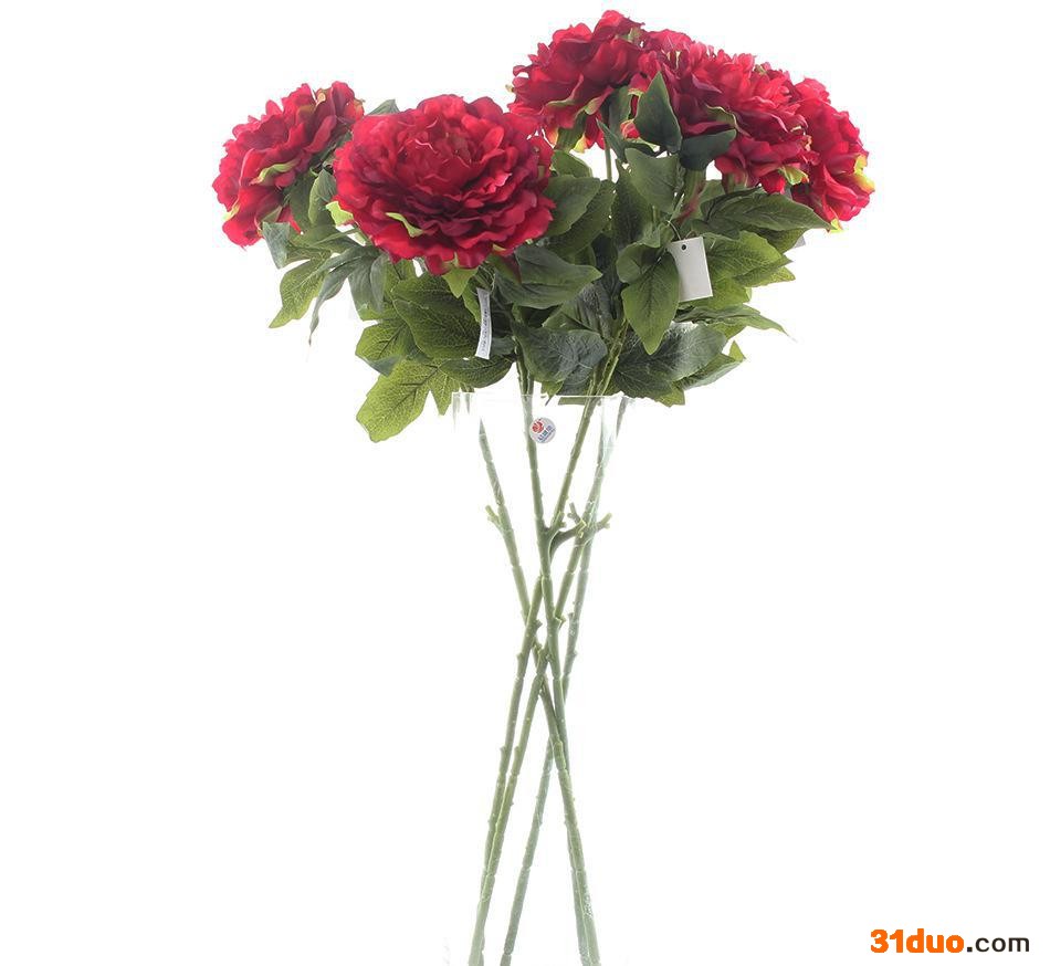 仿真花卉假花塑料花家居装饰单枝富贵牡丹/绢花