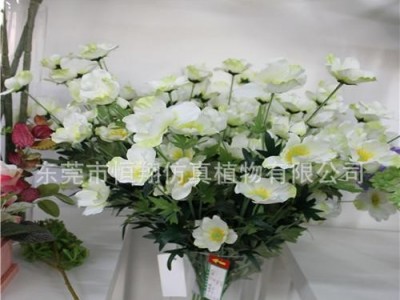 新品促销 仿真单支花 仿真日本兰花 绢布大枝兰花 人造花卉