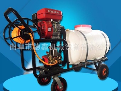 德鑫手推车式打药机 花卉高压喷雾喷水器 汽油动力推车喷雾器