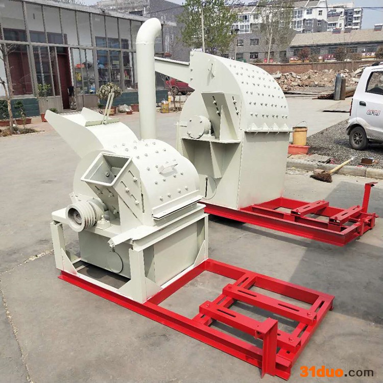 双进料口花卉树枝树叶粉碎机 鲜竹子粉碎机 果园果木枝条粉碎机