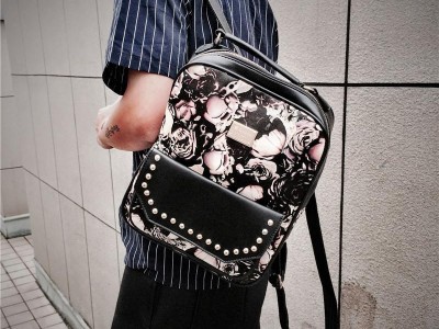 2015夏季新款 街头校园小年轻复古花卉小双肩包 背包