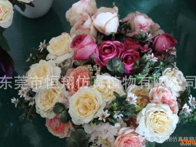 仿真花 迷你单枝玫瑰 节日礼品 家居装饰花卉 直售