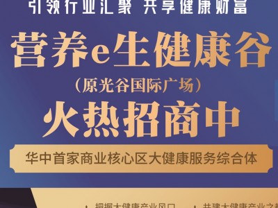 光谷国际广场招商 营养e生健康谷招租