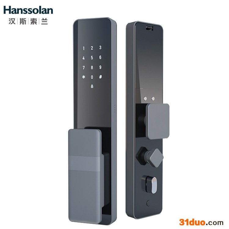 Hanssolan汉斯索兰全自动指纹锁智能锁招商指纹锁一般能用几年全球**智能门锁