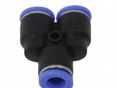 **气动防水接头 PY三通快速接头 快拧接头 Y型三通快插接头