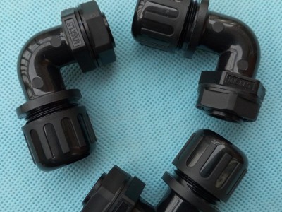 广东 90°弯角M16x1.5波纹管防水接头 快速接头 AD