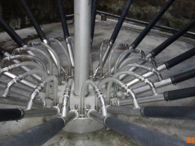 折叠式曝气器 污水处理折叠式曝气器 伞型曝气器 微孔橡胶膜片 曝气管 安装维修方便操作