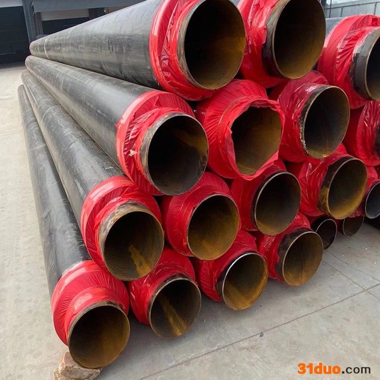 昌平预制保温管道 聚乙烯夹克发泡直埋管 聚乙烯夹克直埋暖气管