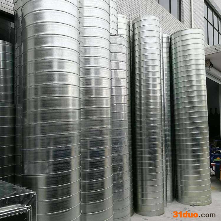 宏源 镀锌螺旋风管 工厂车间通风换气管 可定制油烟通风管道